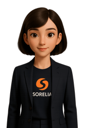 Firefly Create a smiling blond hairs woman and add the head as a sales support minimalist 422